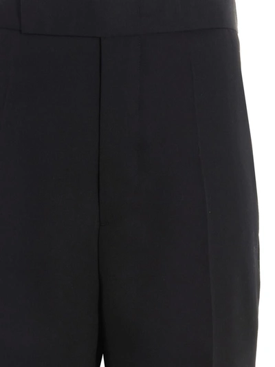 Sapio Straight-leg High-rise Trousers Button Accents In Black