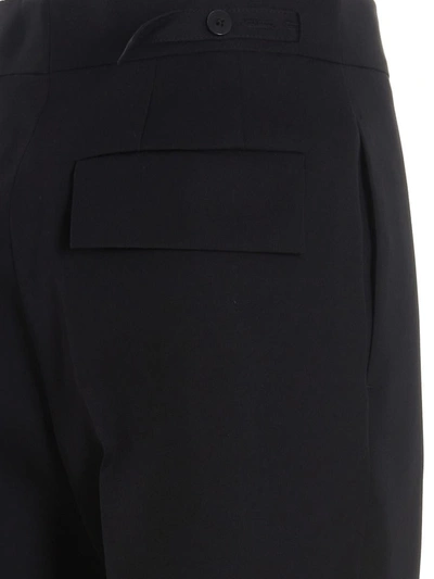 Sapio Straight-leg High-rise Trousers Button Accents In Black