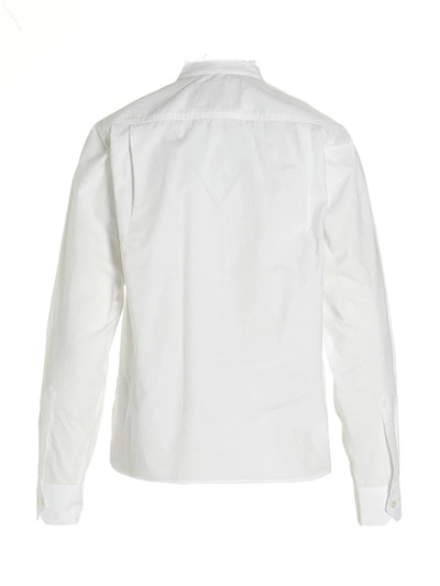 Shop Plan C 'plastron' Piqué Shirt In White