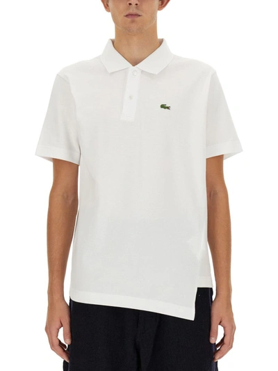 Shop Comme Des Garçons Polo  Shirt X Lacoste In White