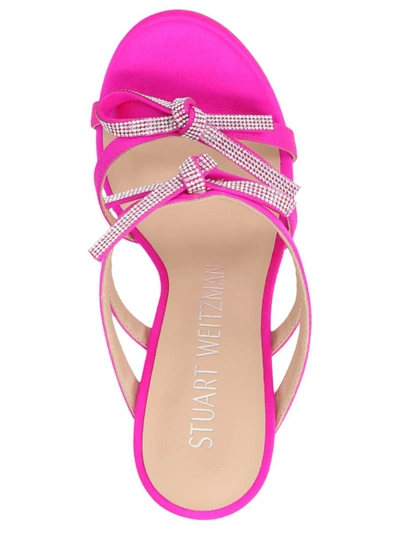 Stuart Weitzman Sw Bow Sandals Fuchsia In Fuchsia