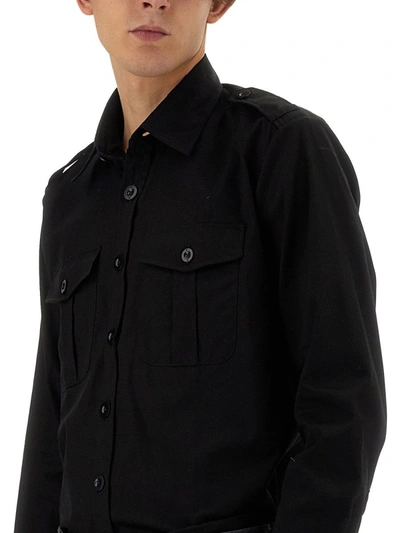 Shop Pt Torino Cotton Shirt In Black