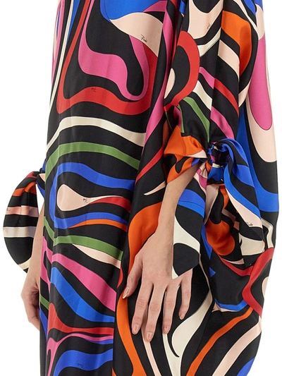 Pucci Marmo Print Maxi Kaftan Dress In Multicolour