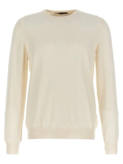 Shop Tagliatore Merino Sweater In White