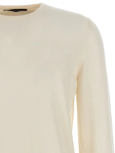 Shop Tagliatore Merino Sweater In White