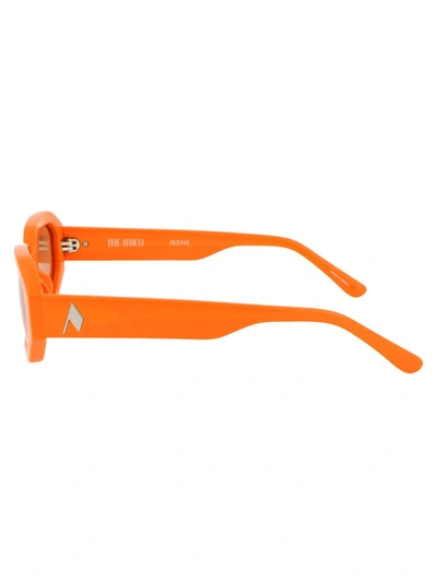 Shop Attico The  Sunglasses In Orange/silver/orange