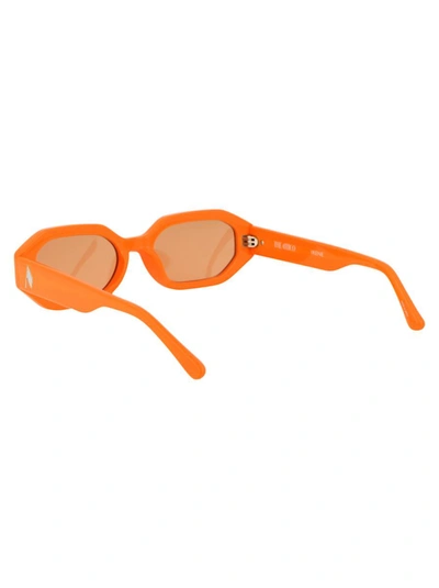 Shop Attico The  Sunglasses In Orange/silver/orange