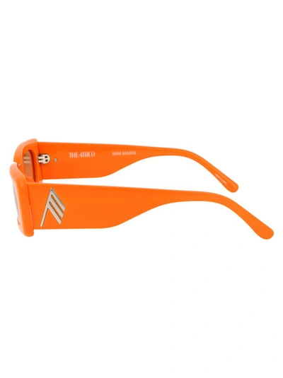 Shop Attico The  Sunglasses In Orange/silver/orange