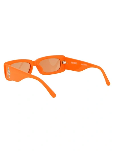 Shop Attico The  Sunglasses In Orange/silver/orange