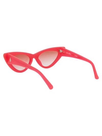 Shop Attico The  Sunglasses In Neonpink/silver/orangegrad