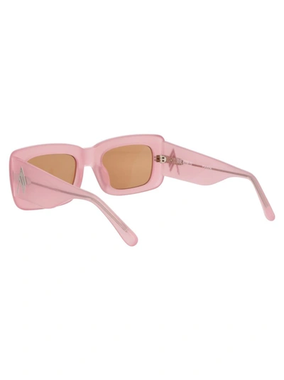 Shop Attico The  Sunglasses In Pink/silver/pink