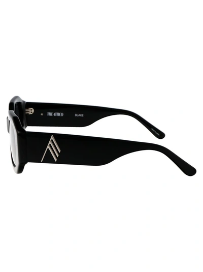 Shop Attico The  Sunglasses In Black/silver/grey