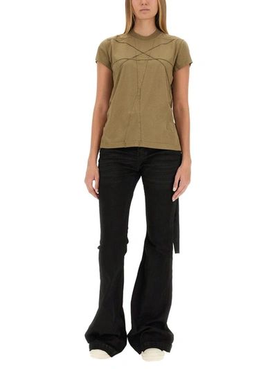 Shop Rick Owens Drkshdw Cotton T-shirt In Military Green
