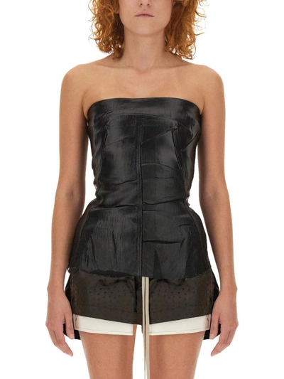 Shop Rick Owens Top Bustier In Black