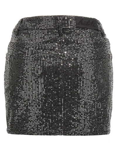 Shop Rotate Birger Christensen Rotate Sequin Denim Skirt In Black