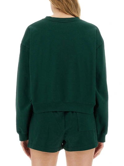 Shop Sporty And Rich Sporty & Rich Sweatshirt With Logo In Green