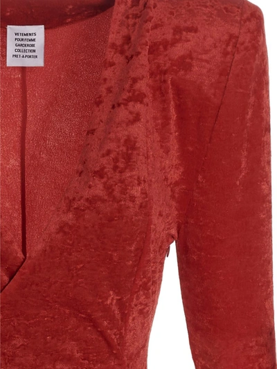 Shop Vetements 'crocy' Long Dress In Red