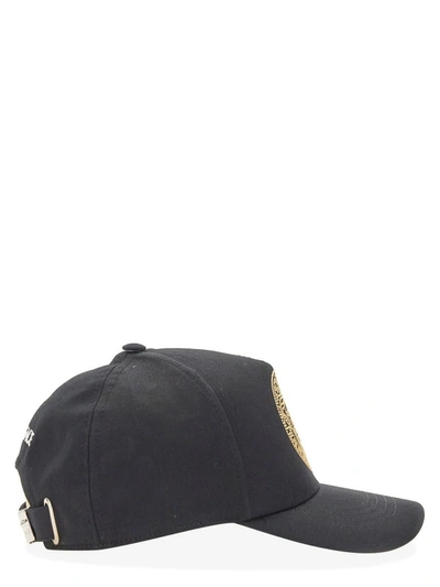 Shop Versace Baseball Cap In Black
