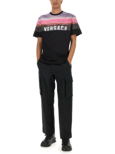 Shop Versace Hills T-shirt In Multicolour