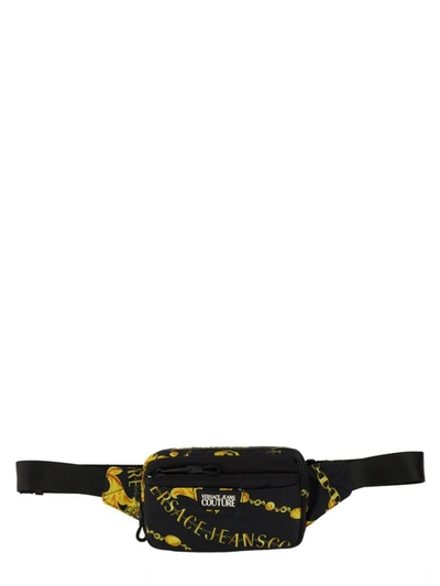 Shop Versace Jeans Couture "chain Couture" Pouch In Black