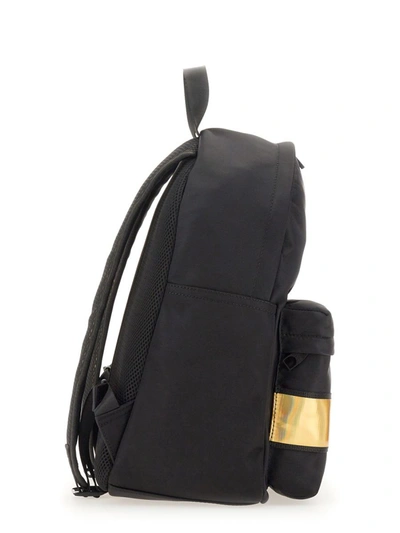 Shop Versace Jeans Couture Backpack With Logo In Black