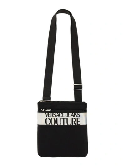 Shop Versace Jeans Couture Bag With Logo In Black