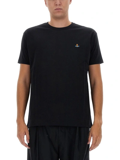 Shop Vivienne Westwood Orb Logo T-shirt In Black