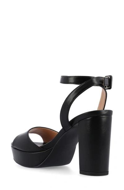 Journee Collection Women's Nairri Platform Block Heel Dress Sandals In Black Pu