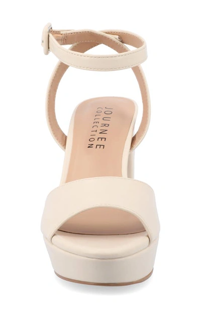 Journee Collection Nairri Platform Sandal In Bone