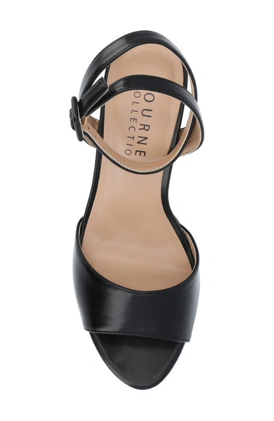 Shop Journee Collection Nairri Platform Sandal In Black Pu