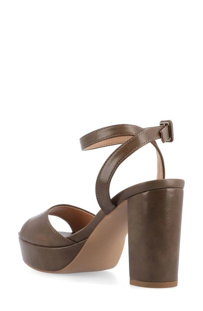 Shop Journee Collection Nairri Platform Sandal In Brown