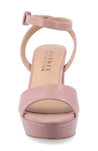 Shop Journee Collection Nairri Platform Sandal In Rose