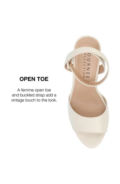 Journee Collection Nairri Platform Sandal In Bone
