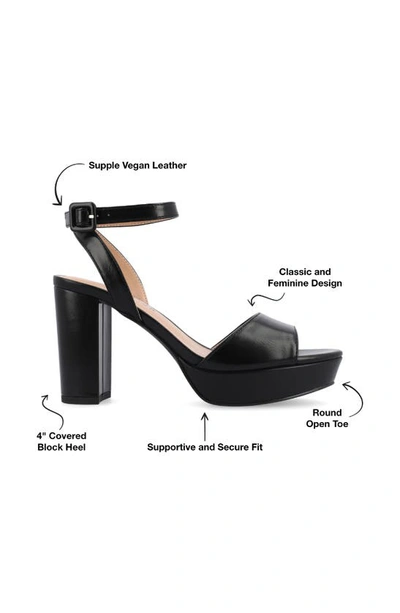 Shop Journee Collection Nairri Platform Sandal In Black Pu