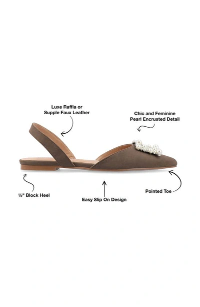 Shop Journee Collection Hannae Slingback Flat In Brown