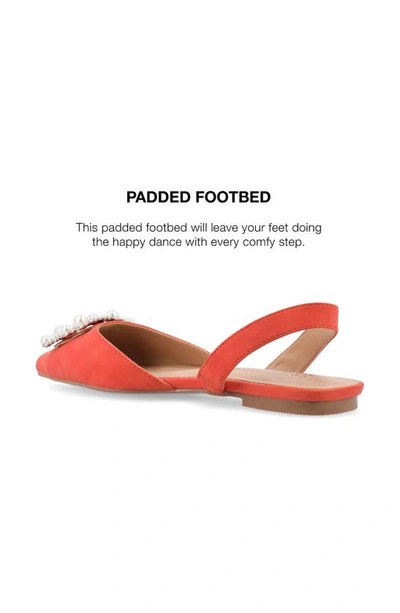 Journee Collection Women's Hannae Wide Width Embellished Flats In Orange