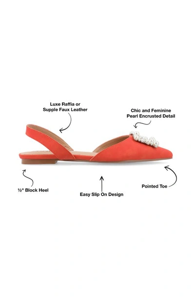 Journee Collection Women's Hannae Wide Width Embellished Flats In Orange