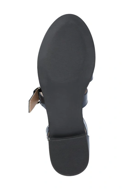 Journee Collection Constance Buckle Sandal In Navy