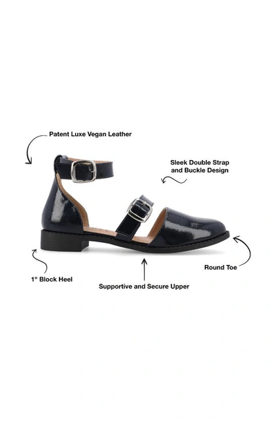 Journee Collection Constance Buckle Sandal In Navy