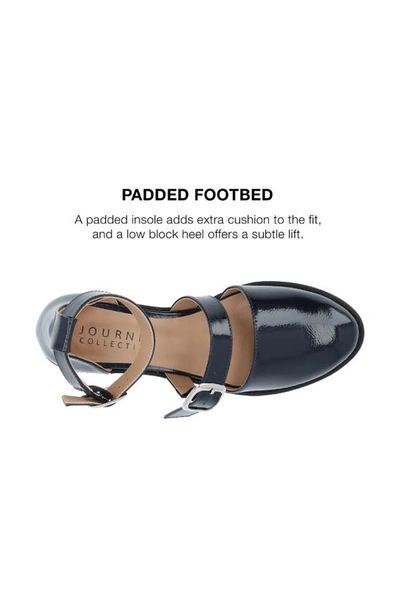 Journee Collection Constance Buckle Sandal In Navy