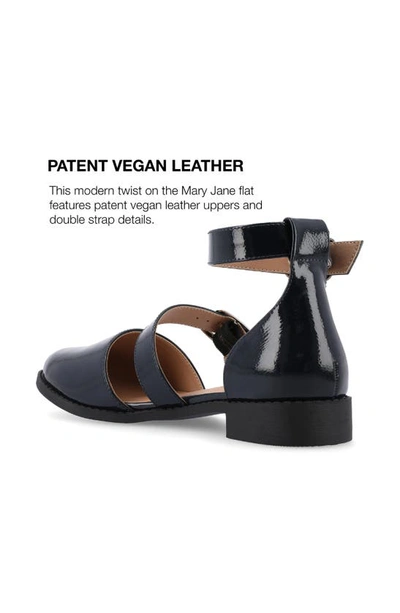 Journee Collection Constance Buckle Sandal In Navy