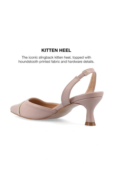 Journee Collection Nellia Slingback Pointed-toe Pump In Blush