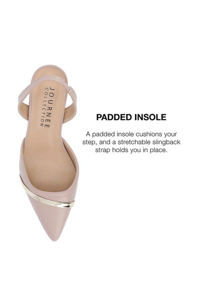 Journee Collection Nellia Slingback Pointed-toe Pump In Blush