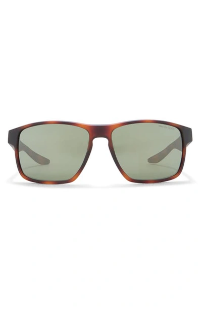 Shop Nike Essential Venture 59mm Square Sunglasses In Matte Tortoise Green Gunmetal