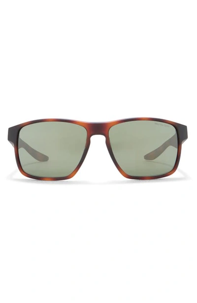 Nike Essential Venture 59mm Square Sunglasses In Matte Tortoise Green Gunmetal