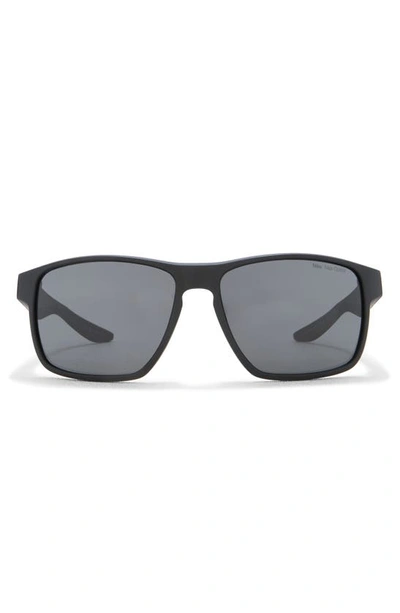Shop Nike Essential Venture 59mm Square Sunglasses In Matte Black Grey Lens