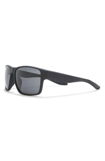 Nike Essential Venture 59mm Square Sunglasses In Matte Black Grey Lens
