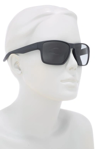 Nike Essential Venture 59mm Square Sunglasses In Matte Black Grey Lens
