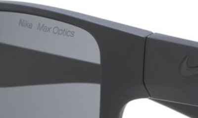 Nike Essential Venture 59mm Square Sunglasses In Matte Black Grey Lens