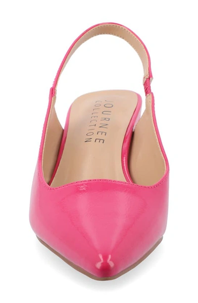 Journee Collection Paulina Slingback Pump In Patent/ Pink